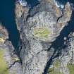 Oblique aerial view of Dunan Ruadh, looking NNE.
