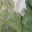 Oblique aerial view of Mingulay Chapel, Township and St Columba's Chapel, looking ESE.