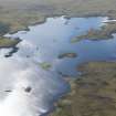 General oblique aerial view of Dun Ban, Loch Huna, looking SE.
