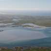 General oblique aerial view of Benbecula Airport and Gramsdale, looking S.
