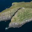 Oblique aerial view of Dun Briste and Barra Head, looking NNE.