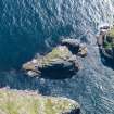 Oblique aerial view of Gearum Beag and Gearum Mor, looking S.