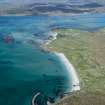 General oblique aerial view of Rhuban and Coilleag Jetty, looking NNW.