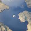 Oblique aerial view of Loch A'Gheadais Dun, looking NW.