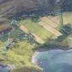 Oblique aerial view of the fish trap at Oskaig on Raasay, looking ESE.