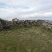 View of the ruined farmstead, looking west.