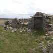 View of the ruined farmstead, looking east.