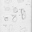 Mary Harman's plans of selected structures on Soay, St Kilda.