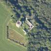 Oblique aerial view of Spynie Palace, looking WNW.