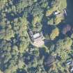 Oblique aerial view of Milton Brodie House, looking NNE.