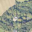 Oblique aerial view of Milton Brodie House, looking WNW.