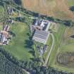 Oblique aerial view of Dallas Dhu Distillery, looking NE.