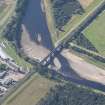 Oblique aerial view of the Findhorn Viaduct, looking SW.
