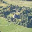 Oblique aerial view of Dalcross Castle, looking W.