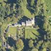 Oblique aerial view of Dalcross Castle, looking NE.