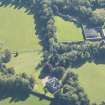 Oblique aerial view of Holme Rose House and Walled Garden, looking SE.