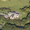 Oblique aerial view of Darnaway Castle, looking N.