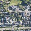 Oblique aerial view of Grantown on Spey High Street, looking SE.