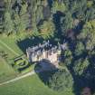 Oblique aerial view of Pitcaple Castle, looking NNW.