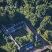 Oblique aerial view of Westhall House Walled Garden, looking S.