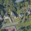 Oblique aerial view of St Rufus Church, looking WSW.