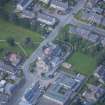 Oblique aerial view of St Thomas' Roman Catholic Church and Presbytery, looking SW.