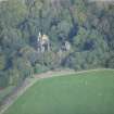 Oblique aerial view of Boyne Castle, looking NNW.