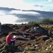 Recording in progress, east side of Trench 1, Comar Wood Dun, Cannich, Strathglass