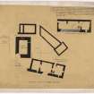 Drawing of plan of Forse Castle