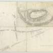 Plane-table survey; Woden Law, fort. Entire plan redrawn on a single sheet.