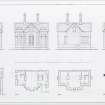 Edinburgh, 3 Napier Road, Rockville, The Lodge.
Plans, sections and elevations of the lodge from a measured survey.
Insc: 'The Lodge, Napier Road, Edinburgh. Measured and drawn J. C. Haggart, 1964'.