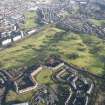 Oblique aerial view of the Kingsknowe golf course and Wester Hailes Primary School, Edinburgh, looking NE.