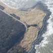 Oblique aerial view of Gosford Sands anti-tank defences, looking SW.