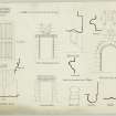 Drawing of elevations and details of doorways, Craignethan Castle