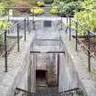 General view of entrance to underground buildings looking north.