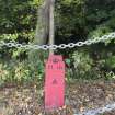 Detail of telephone junction box marker post.