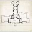Publication drawing; Thirlestane Castle, plan of principal floor.