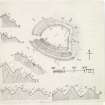 Publication drawing; plan and section, fort, Preston Cleugh.