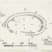 Publication drawing; plan and section, fort, Knock Hill.