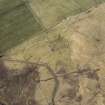 Oblique aerial view of the Ashintully township and Cnoc an Dainmh hut circles, looking WSW.