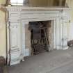 First floor Detail of fireplace in drawing room.