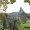 General view of Moulin church and churchyard from south east