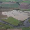 General oblique aerial view of the flooding along the River Earn at the Broom of Dalreoch, looking SSE.