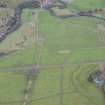 Oblique aerial view of the site of T in the Park at Strathallan, looking S.