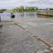 General view of Yoker ferry slipway, taken from the north side looking south.