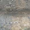 View of trench 6, east facing section, photograph from an archaeological evaluation at Alloa Academy, Stirling