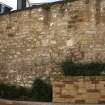 West boundary wall, photograph from desk-based assessment and historic building survey of Fort House, Leith, Edinburgh
