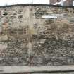 East boundary wall at Portland Street, south to north, photograph from desk-based assessment and historic building survey of Fort House, Leith, Edinburgh