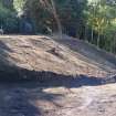 Post-excavation view of banking, photograph from watching brief at Hopetoun Estate for proposed cycle path, West Lothian