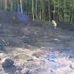 Trench excavated to gain topsoil, photograph from watching brief at Hopetoun Estate for proposed cycle path, West Lothian